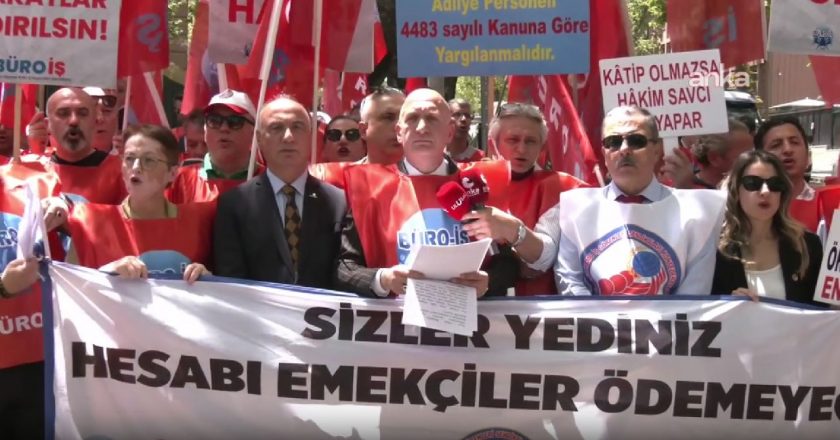 Büro-İş Sendikası üyeleri Adalet Bakanlığı önünde: ‘Her geçen gün yoksullaştırılıyoruz’ – Son Dakika Çalışma Yaşamı Haberleri